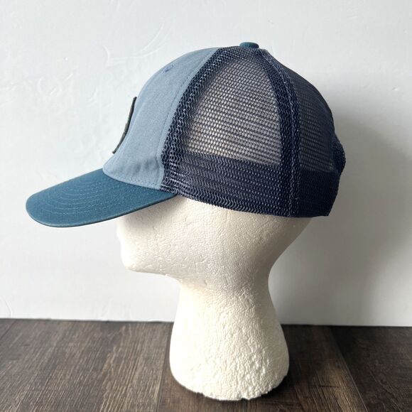 Patagonia Hat Cap Mens Turquoise Blue Snap Back Fitz Roy Bear Trucker Mesh - Picture 5 of 8